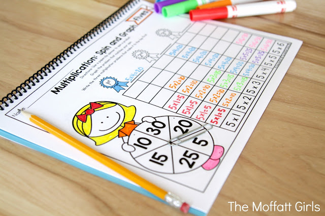 Why can't practicing multiplication facts be fun? Turn math into a game and let your students practice with this exclusive bundle freebie, the Multiplication Spin and Graph NO PREP Packet.