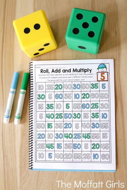 Why can't practicing multiplication facts be fun? Turn math into a game and let your students practice with this exclusive bundle freebie, the Multiplication Roll, Add and Multiply NO PREP Packet.