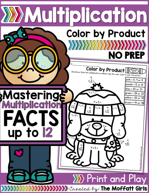 Why can't practicing multiplication facts be fun? Multiplication: Color by Product allows students to enjoy coloring while building fluency with multiplication facts. 