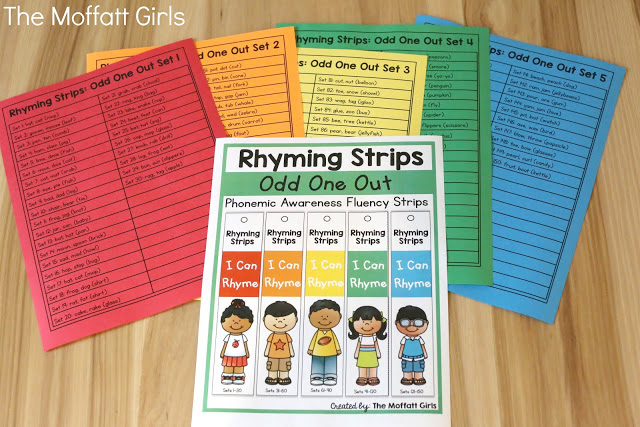 With Rhyming Strips, students work on hearing the ending sounds to identify a rhyme.