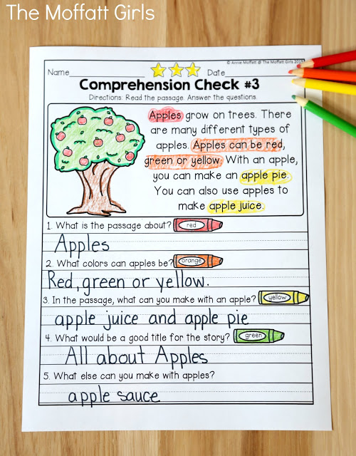 Build confidence in beginning and struggling readers with these Reading Comprehension Checks for September, while teaching students to find text evidence to support their answers.