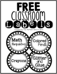 Free Classroom Labels