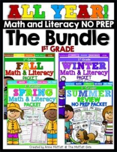 All Year Math and Literacy for 1st Grade (The Bundle)