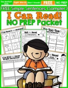 I Can Read NO PREP Packet (Sample)