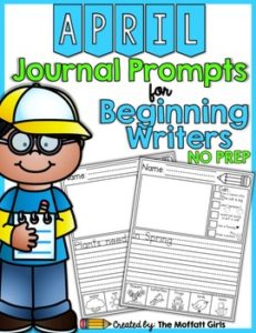April Journal Prompts for Beginning Writers