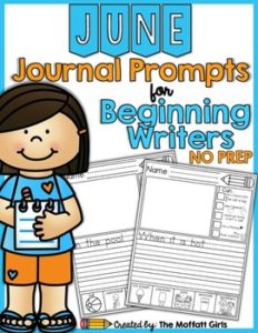 June Journal Prompts for Beginning Writers