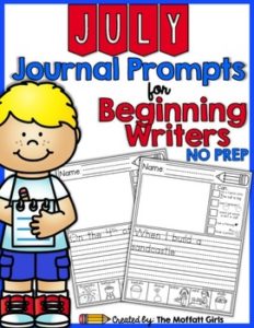 July Journal Prompts for Beginning Writers