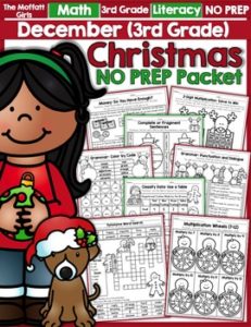 December 3rd Grade NO PREP Packet