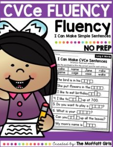 CVCe Fluency I Can Make Simple Sentences