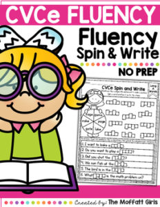 CVCe Fluency Spin and Write