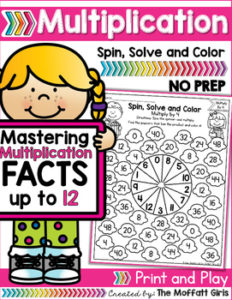Multiplication: Spin, Solve and Color