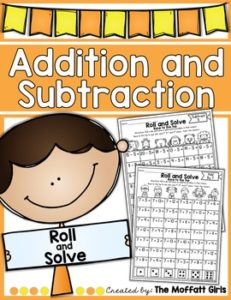 Addition and Subtraction Roll and Solve