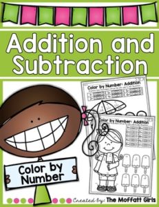 Addition and Subtraction Color by Number