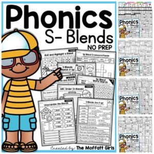 Phonics S-Blends NO PREP Packet