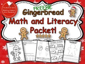 Free Gingerbread Math and Literacy Packet