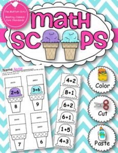 Math Scoops for addition and subtraction