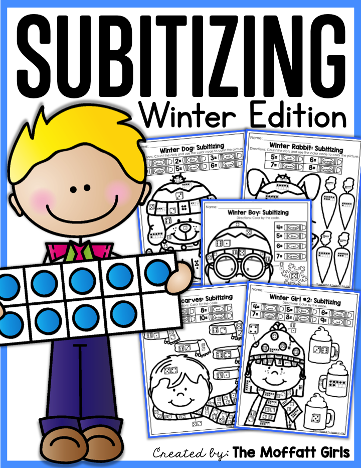 Help students master number concepts using common patterns and number combinations with the Subitizing Winter Edition NO PREP Packet. This is the perfect foundation for addition and subtraction.