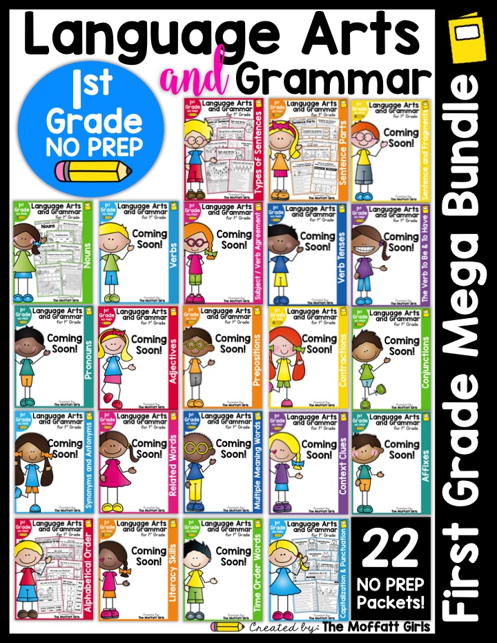 1st Grade Language Arts and Grammar Mega Bundle