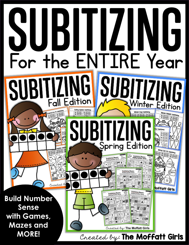 Help students master number concepts using common patterns and number combinations with the Subitizing NO PREP Packets. This is the perfect foundation for addition and subtraction.