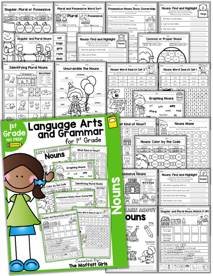 Nouns- 1st Grade Language Arts and Grammar