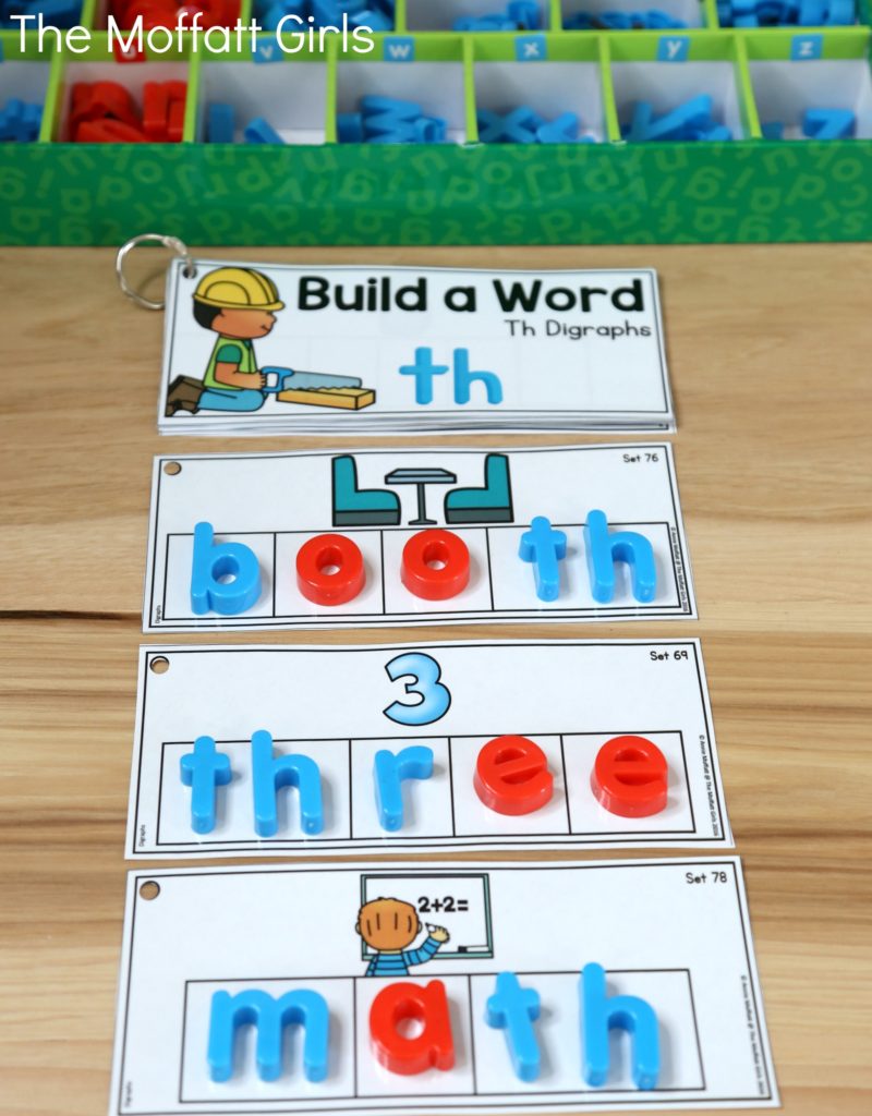 Build a Word Hands-On Spelling! Systematically move through phonics skills while boosting reading and spelling skills. The bundle includes CVC words, long vowels, blends, digraphs, trigraphs and more!