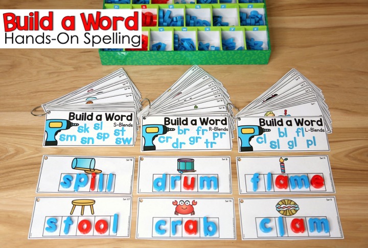Build a Word Hands-On Spelling- Teach spelling and reading using a systematic, phonics-based approach with the Build a Word Cards!