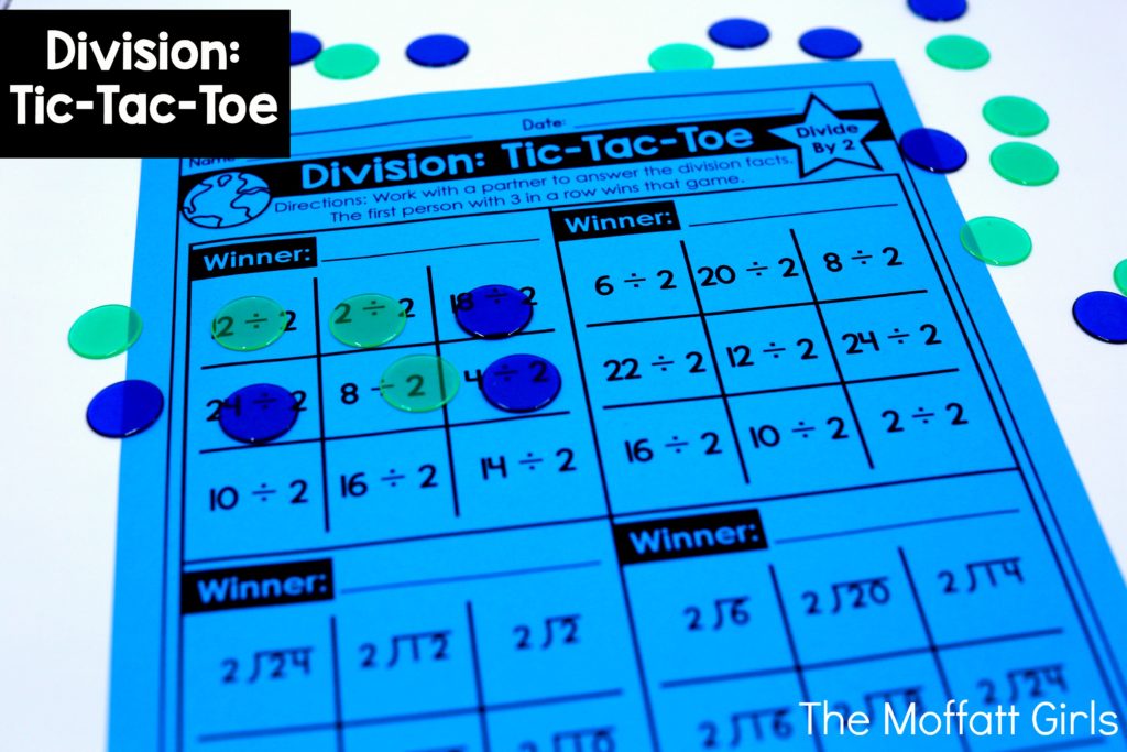 Division Tic-Tac-Toe Game! Plus, learn 8 other effective ways to teach Division Facts. If students can master the basics, all other math concepts are so much easier to learn. Check out these engaging, effective and fun ways to build strong foundational skills for future learning.