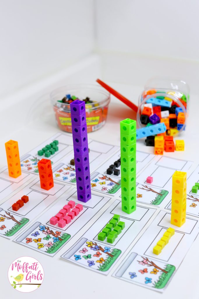 Count and Sort- This fun Kindergarten Math activity helps students to practice numbers 1-10 in a hands-on way using ten frames and manipulatives.