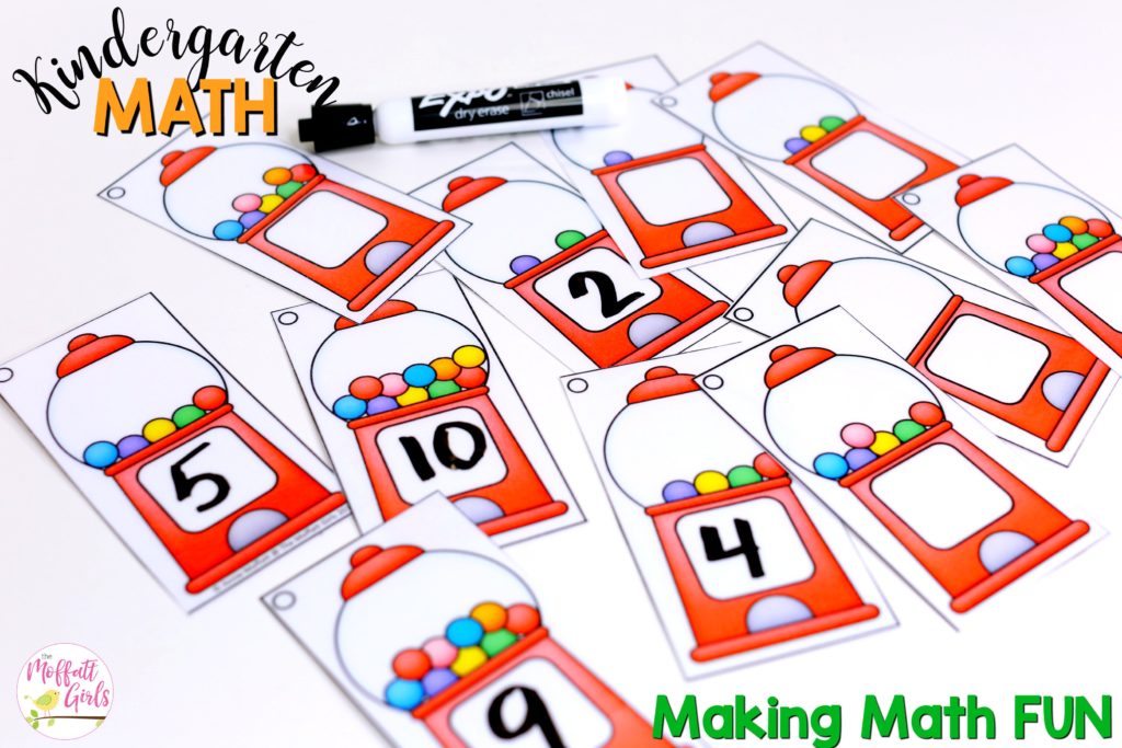 Gum Ball Counting- fun activity to help kindergarten students learn numbers 1-10.