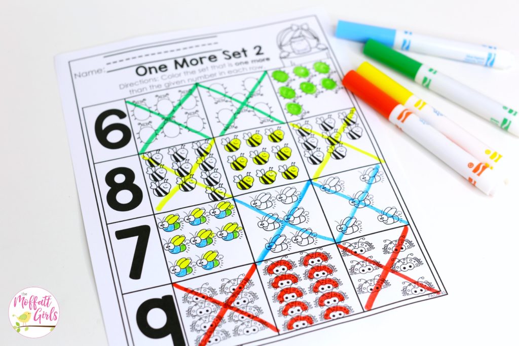 One More- fun Kindergarten activities to help students master numbers 1-10!