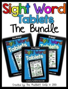 Sight Word Tablets- The Bundle