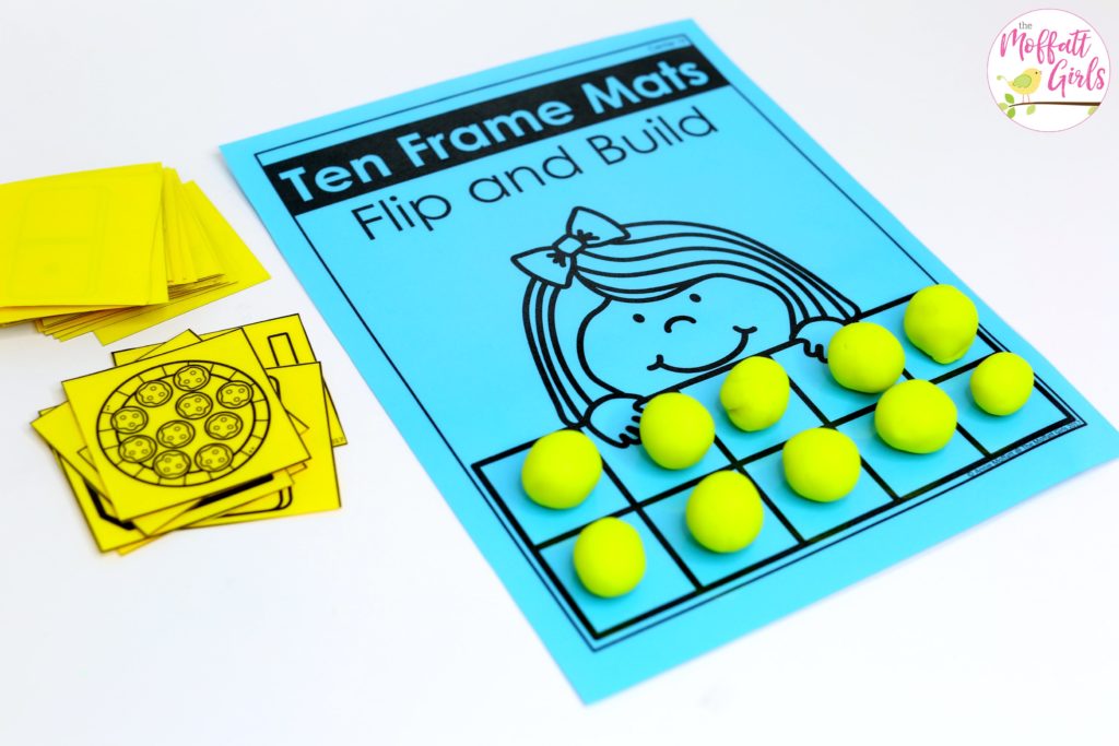 Ten Frame Math- Flip and build a number. Kindergarten Math numbers 1-10 made fun!