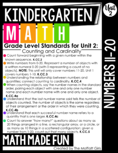 Kindergarten Math Curriculum, Common Core, Math, Kindergarten