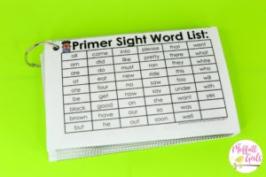 Sight Words, Fluency, Reading, Kindergarten, Preschool, Primer sight words