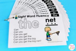 sight words, reading fluency, reading, kindergarten, sight word fluency, beginning readers, struggling readers