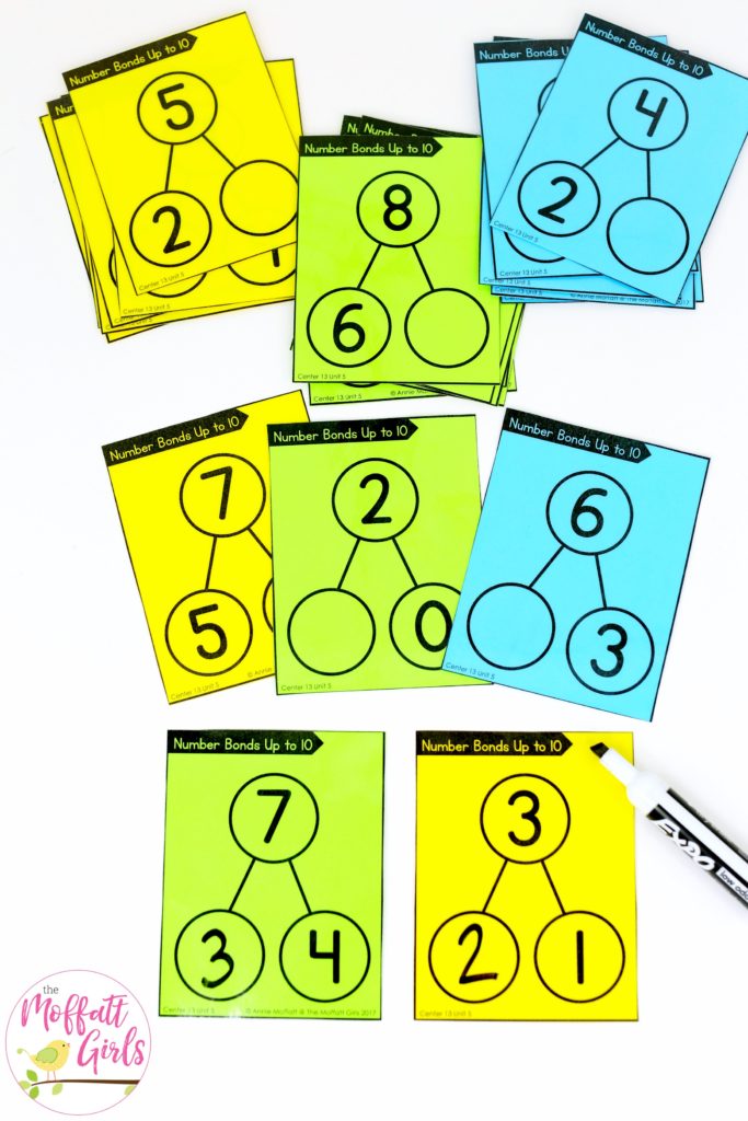 Addition Number Bonds. Plus, MORE hands-on addition math centers for Kindergarten! Teach basic addition in a variety of ways that help students build math skills.