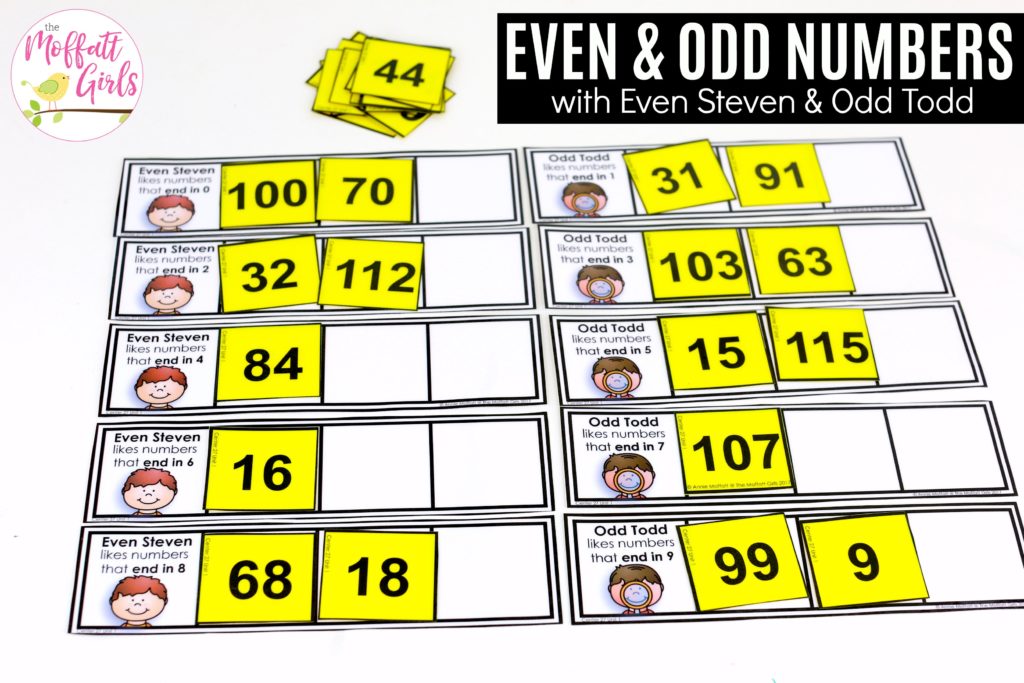 Even Steven and Odd Todd: This fun 1st Grade Math activity helps students count numbers up to 120 in a hands-on way! 