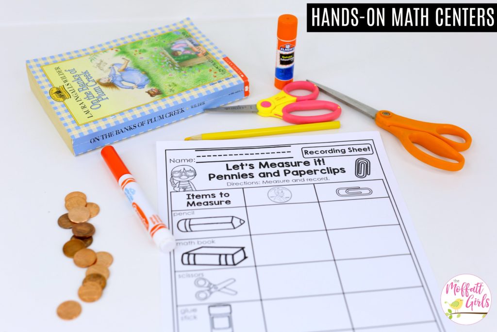 Measure with Pennies and Paperclips: This fun Kindergarten Math activity helps students measure items and analyze data in a hands-on way!