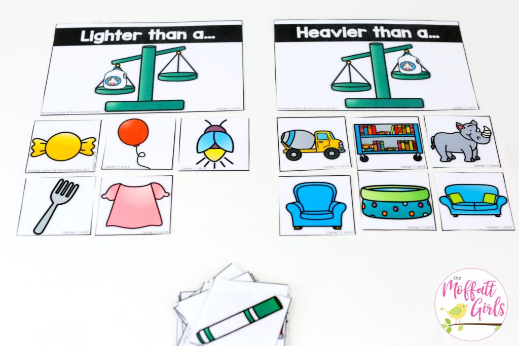Comparing Weight: This fun Kindergarten Math activity helps students measure items and analyze data in a hands-on way!