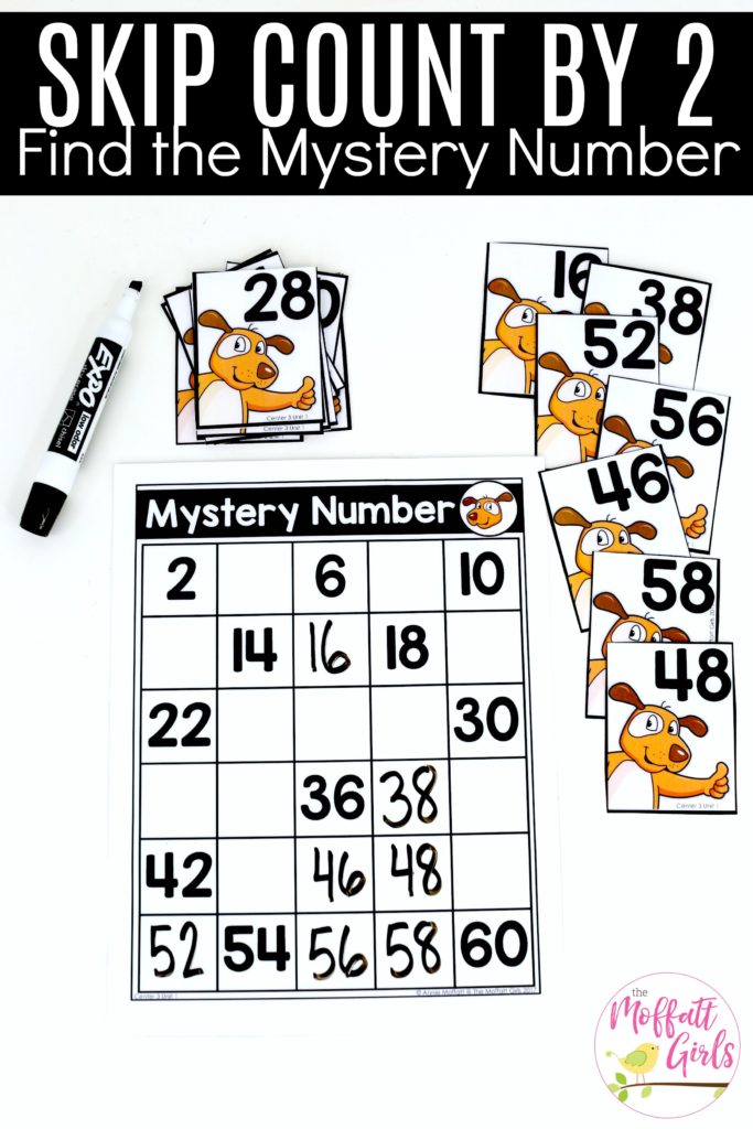 Mystery Numbers (Skip Count by 2s from 2-60): This fun 1st Grade Math activity helps students count numbers up to 120 in a hands-on way!