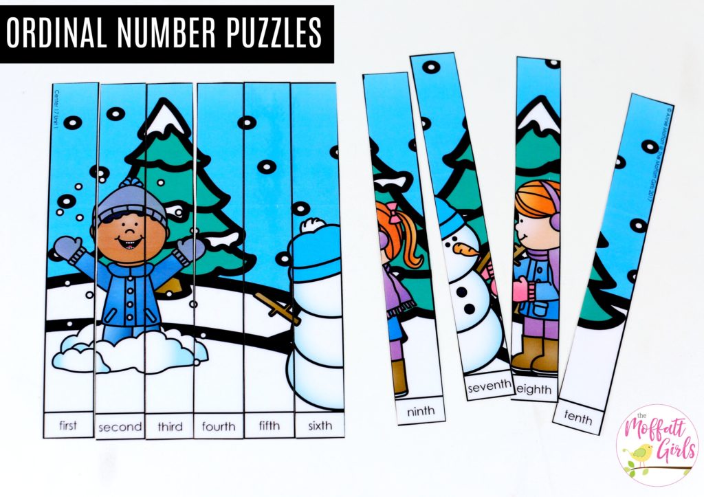 Ordinal Number Puzzles: This fun 1st Grade Math activity helps students count numbers up to 120 in a hands-on way! 
