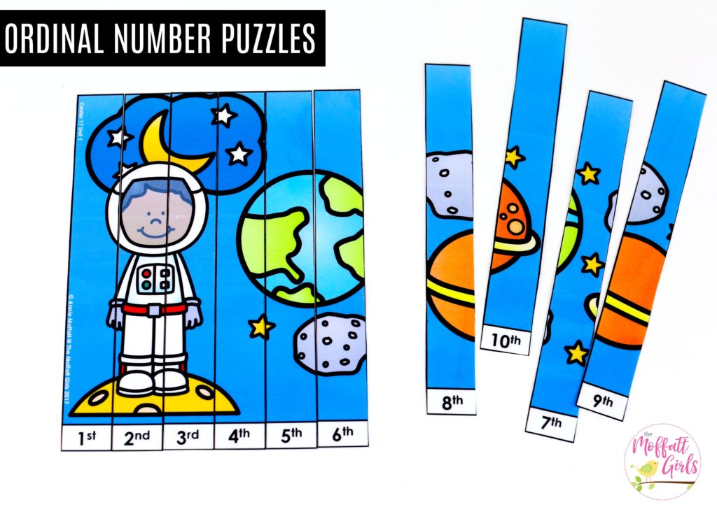 Ordinal Number Puzzles: This fun 1st Grade Math activity helps students count numbers up to 120 in a hands-on way! 