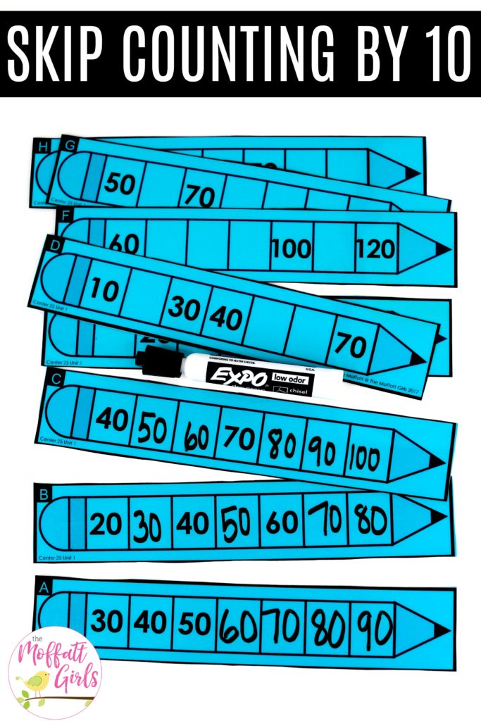 Big Pencil Number Order Set 5: This fun 1st Grade Math activity helps students count numbers up to 120 in a hands-on way! 