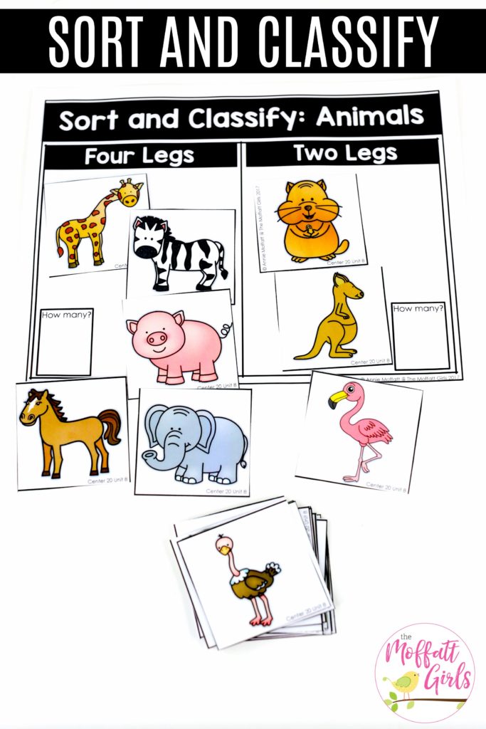 Sort and Classify- Animals: This fun Kindergarten Math activity helps students measure items and analyze data in a hands-on way!