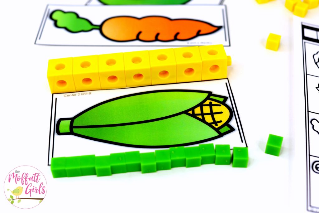 Measuring Veggies: This fun Kindergarten Math activity helps students measure items and analyze data in a hands-on way!