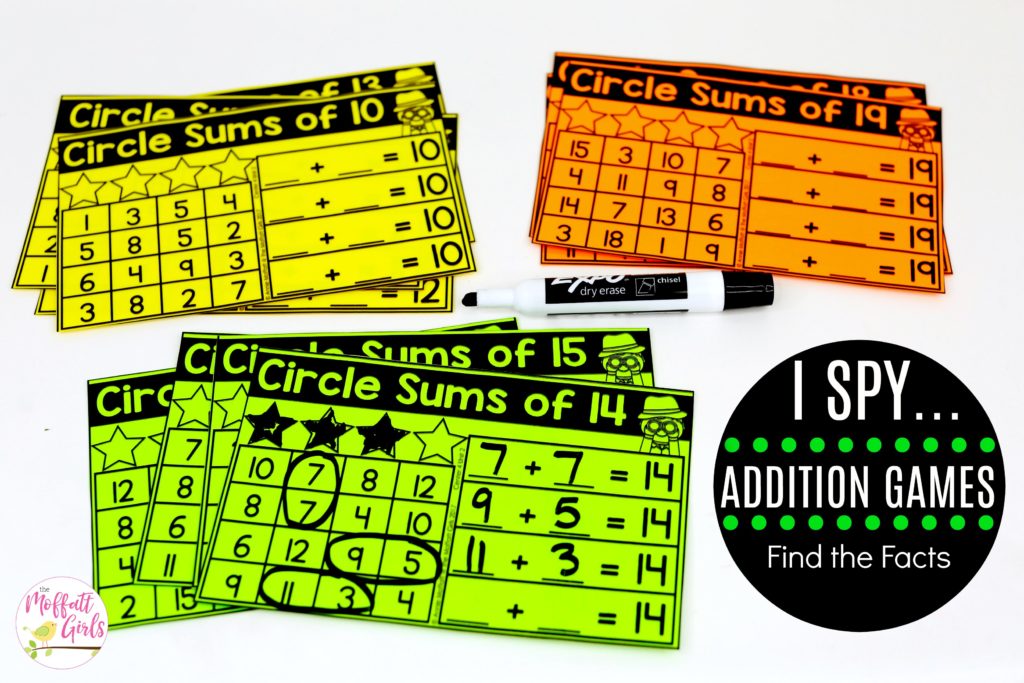 Circle the Sums: This fun 1st Grade Math activity helps students practice addition in a hands-on way!