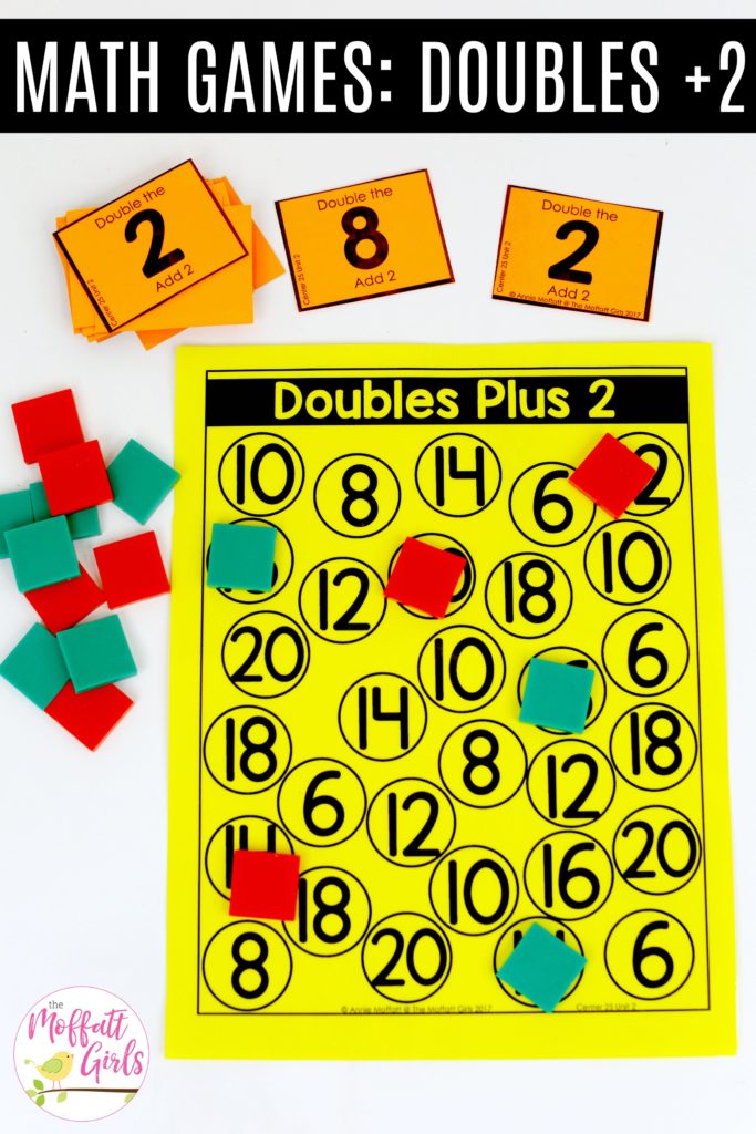Doubles Plus 2: This fun 1st Grade Math activity helps students practice addition in a hands-on way!
