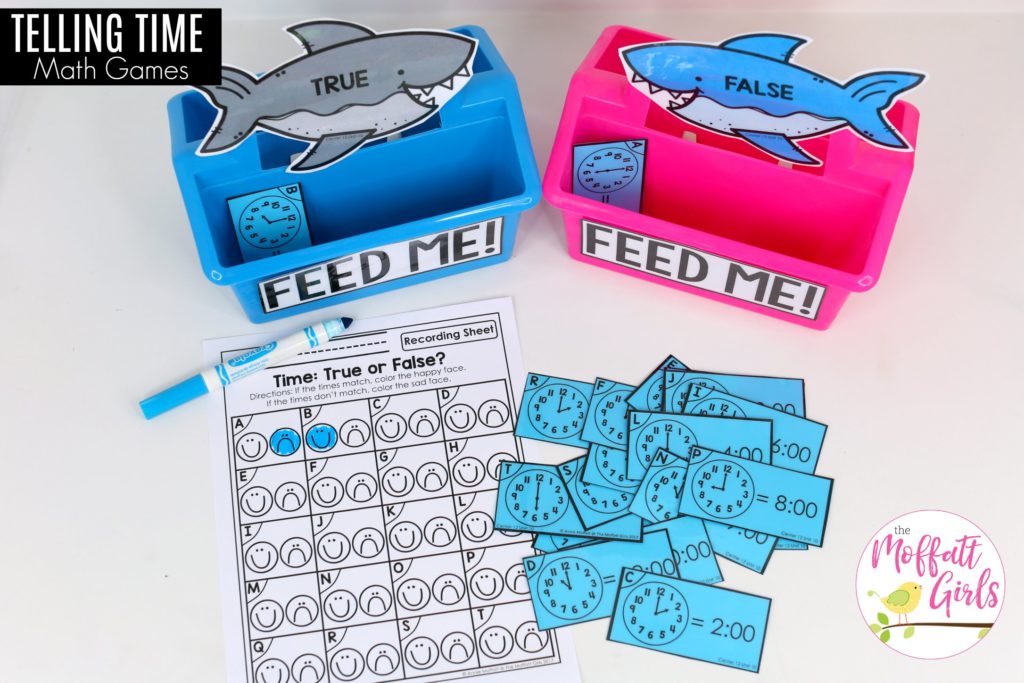 Time- True or False?: This fun Kindergarten Math activity helps students tell time in a hands-on way!