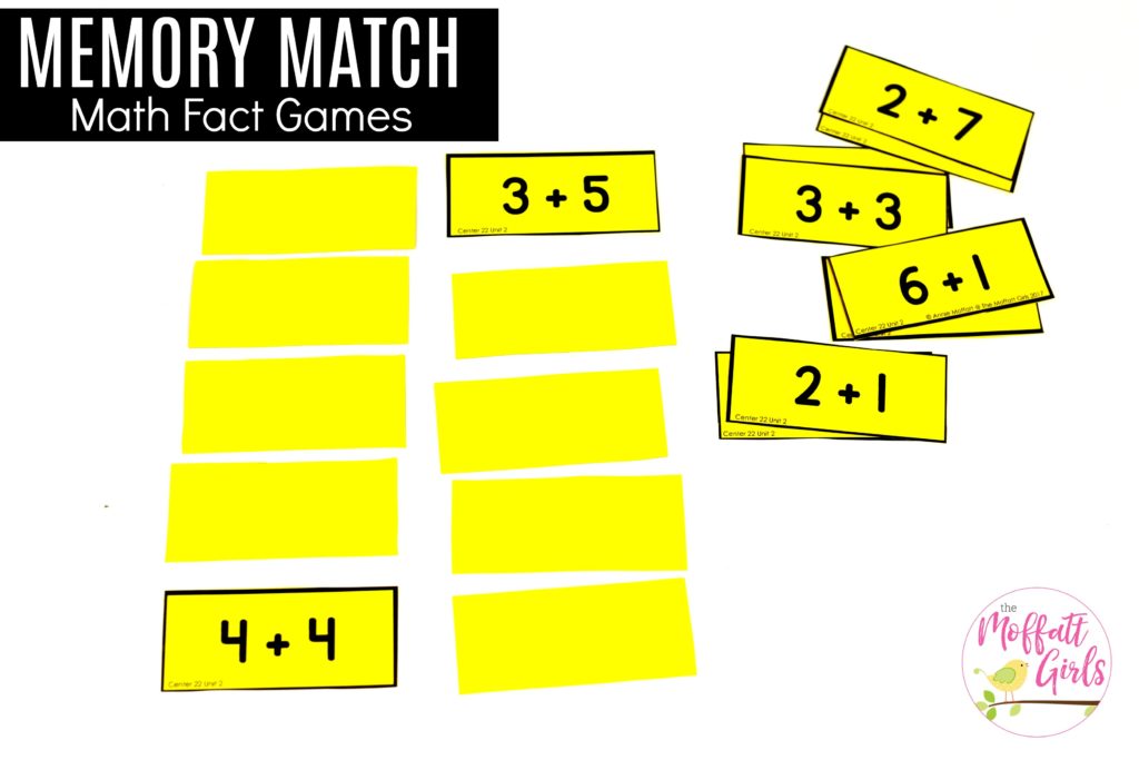 Memory-Match the Sum: This fun 1st Grade Math activity helps students practice addition in a hands-on way!