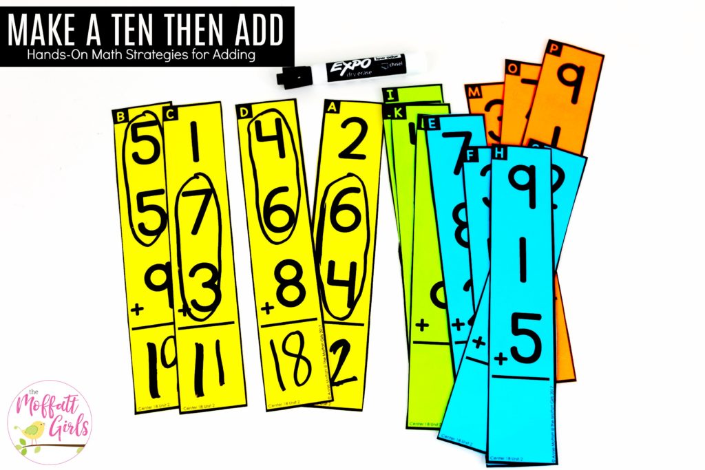 Pairs of 10 and More: This fun 1st Grade Math activity helps students practice addition in a hands-on way!
